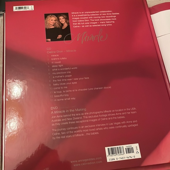 💙💙💙⬇️ $23.00 ⬇️Celine Dion Anne Geddes Miracle Book and CD/DVD Set. In EUC. - Picture 7 of 8